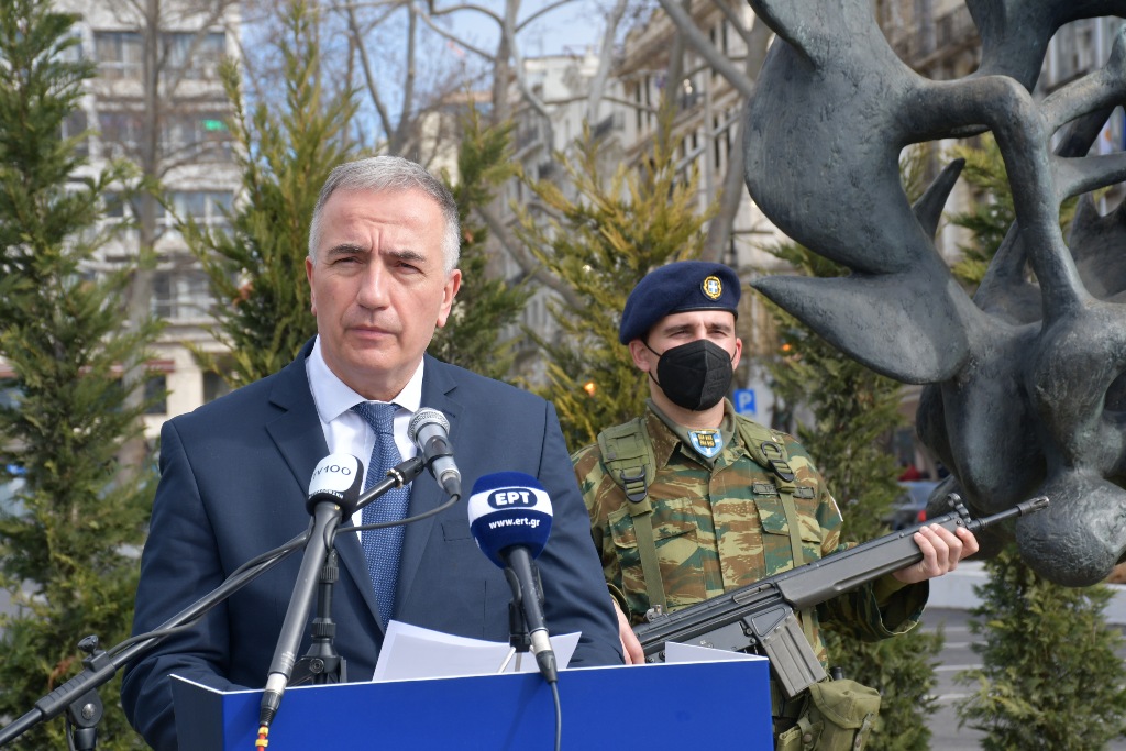 Ο Στ. Καλαφάτης στην Τελετή για την Εθνική Ημέρα Μνήμης των Ελλήνων και Ηρώων του Ολοκαυτώματος