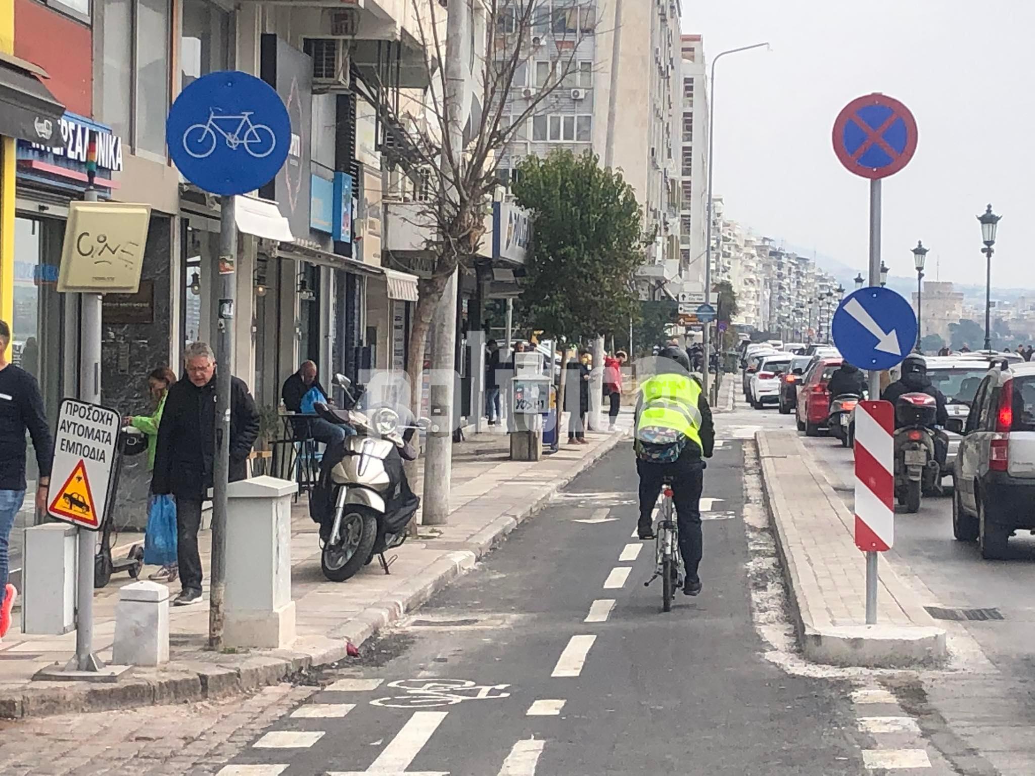 Θεσσαλονίκη: Παραδόθηκε στην κυκλοφορία ο νέος ποδηλατόδρομος επί της παραλιακής