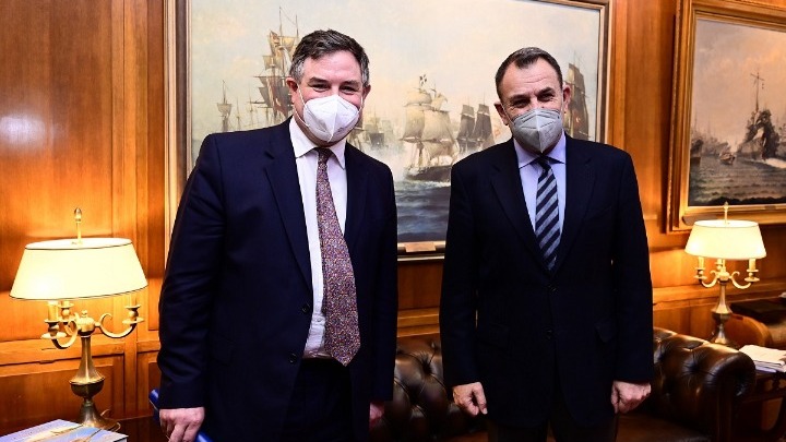 Ν. Παναγιωτόπουλος: Συναντήθηκε με τον υφυπουργό Άμυνας του Ηνωμένου Βασίλειου