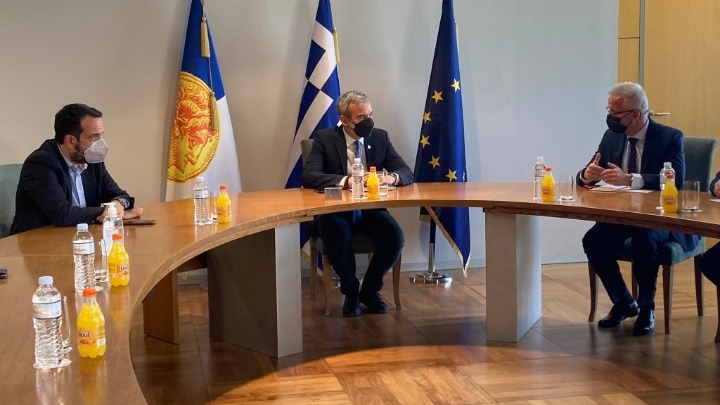 Συνάντηση Κ. Ζέρβα με τον ομόλογό του από Κορυτσά Φίλο Σωτηράκ