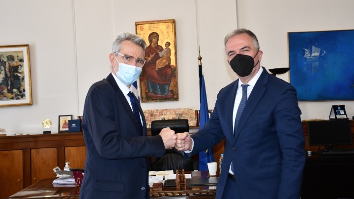 Συνάντηση Στ. Καλαφάτη με τον πρέσβη των ΗΠΑ Τζέφρι Πάϊατ