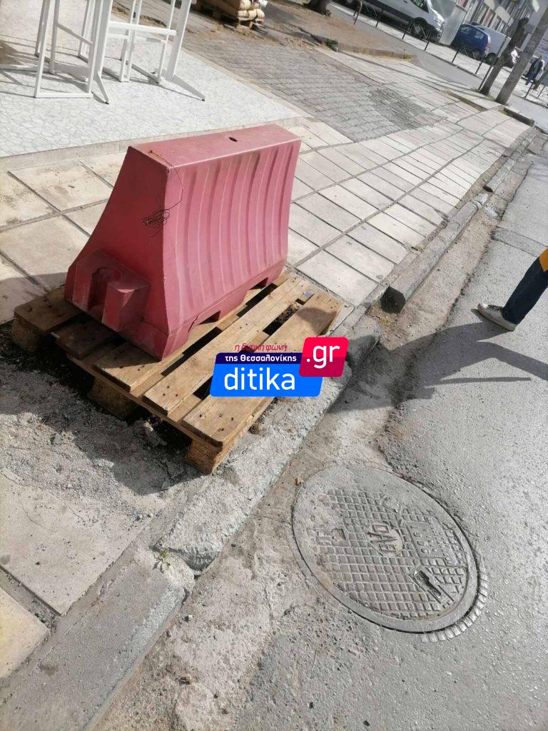 Δήμος Κορδελιού – Ευόσμου: Με παλέτες κλείνουν μεγάλα βαθουλώματα σε δρόμους (pics)