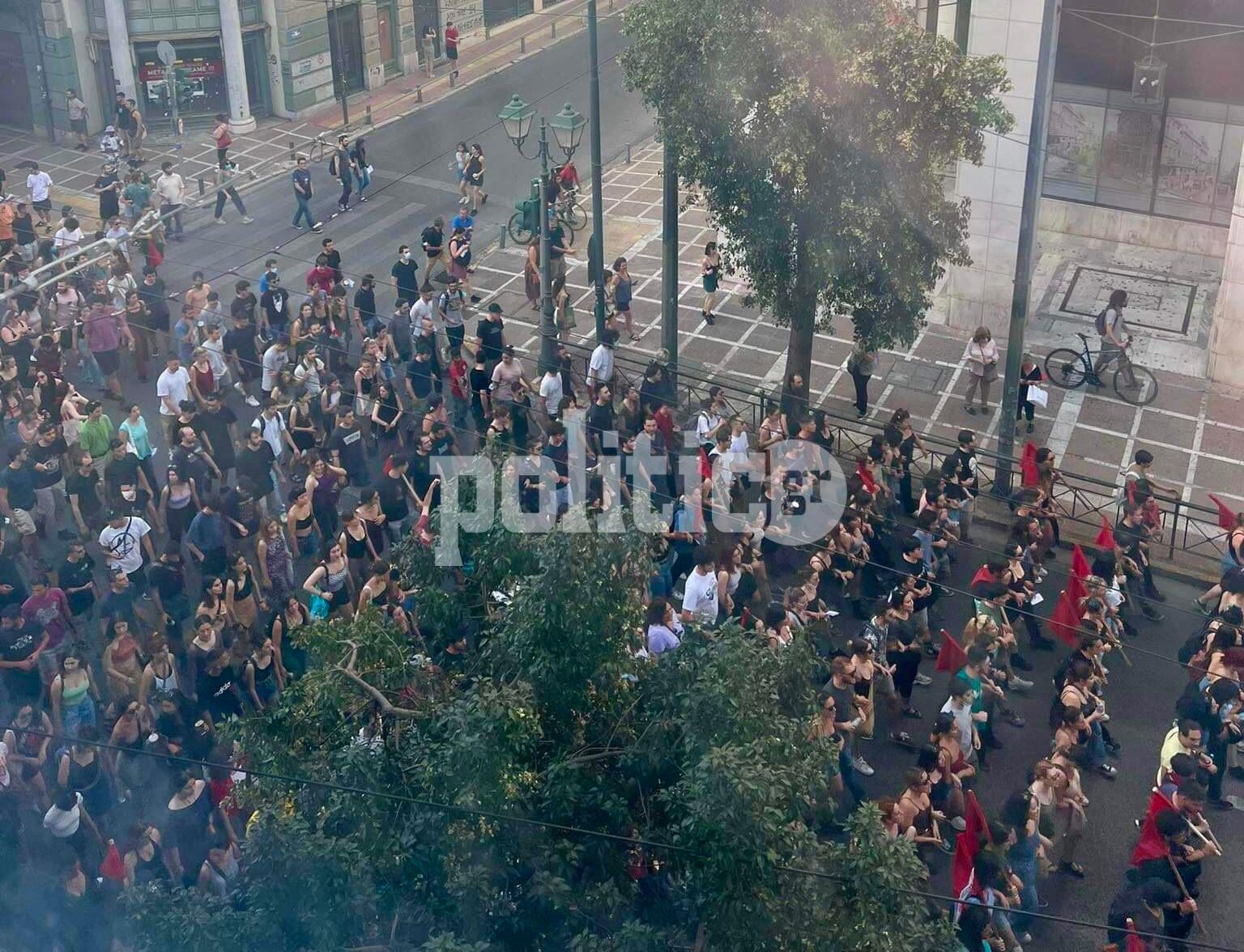 Κινητοποίηση φοιτητών στο κέντρο της Αθήνας για τα επεισόδια στο ΑΠΘ