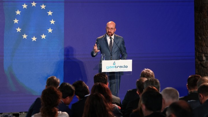 Σαρλ Μισέλ από Αλεξανδρούπολη: «Θα πρέπει να διασφαλίσουμε την ενεργειακή μας ανεξαρτησία»