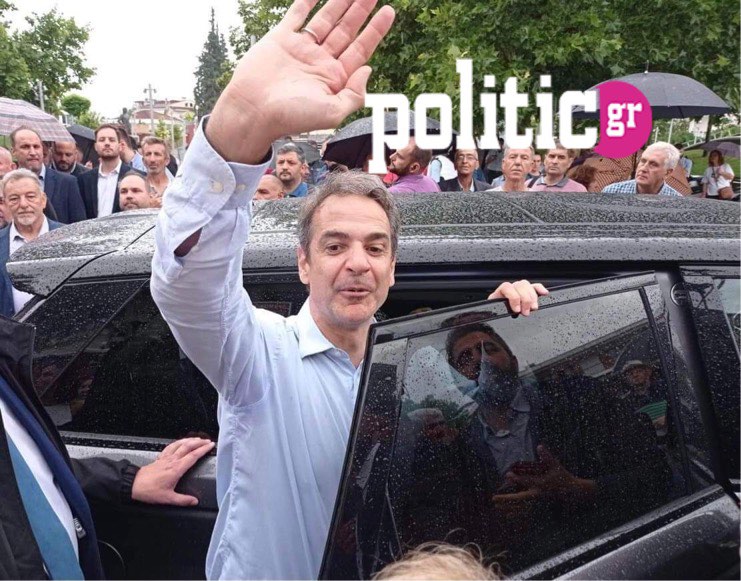 Θεσσαλονίκη: Με προεκλογικό άρωμα η υποδοχή Μητσοτάκη στη Θέρμη (pics & vids)