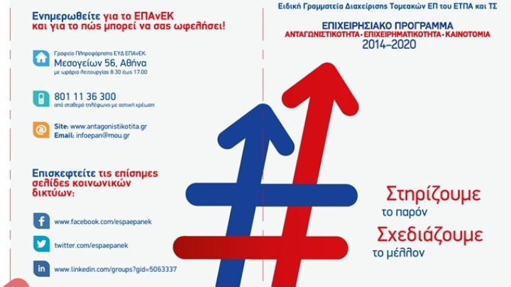 Γ. Τσακίρης: Ενίσχυση επιχειρήσεων μέσω ΕΠΑΝΕΚ
