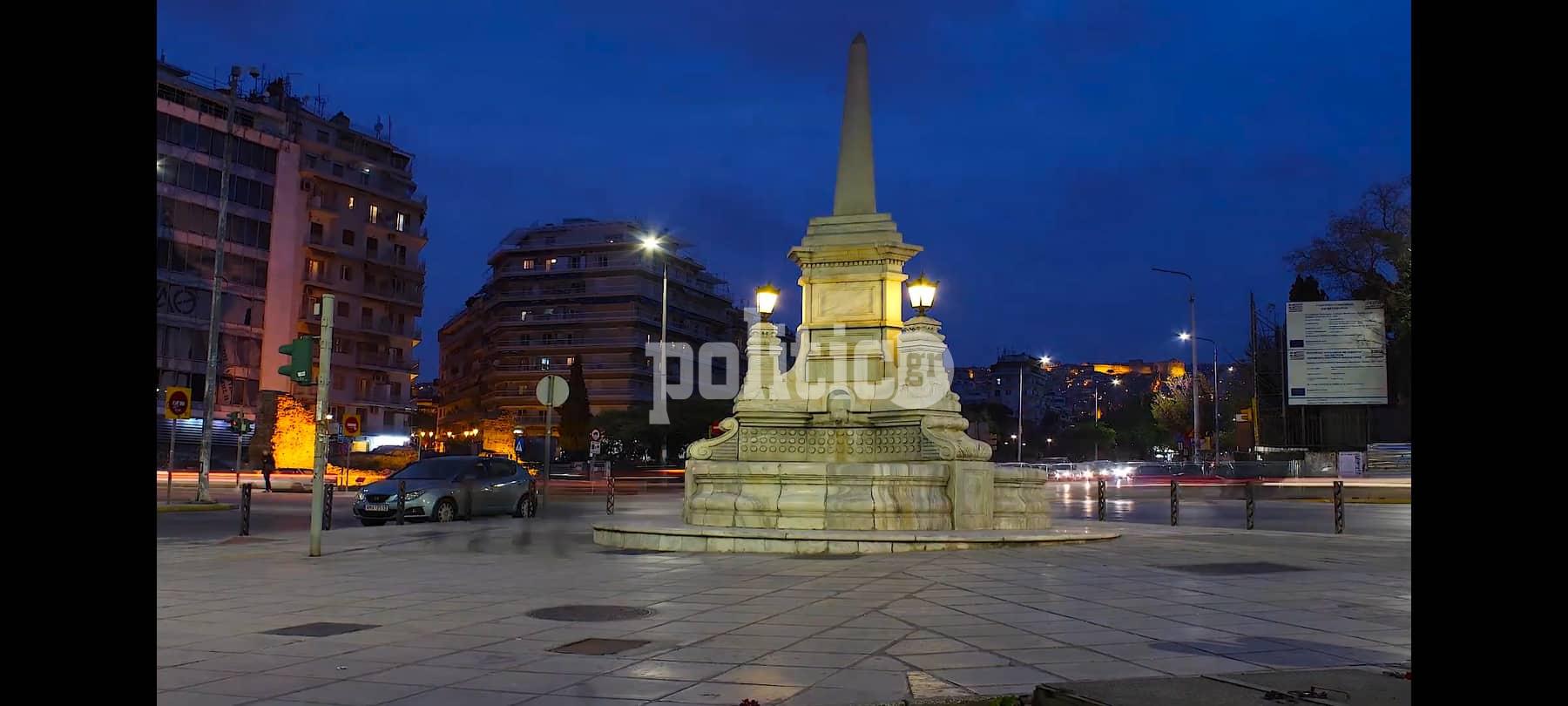 Θεσσαλονίκη: Έκλεψαν χάλκινο φανάρι από την Πλατεία Συντριβανίου