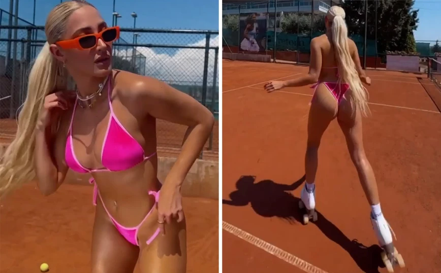 Ιωάννα Τούνη: Τρελαίνει το Instagram κάνοντας rollers μόνο με το σέξι μπικίνι της (vid)