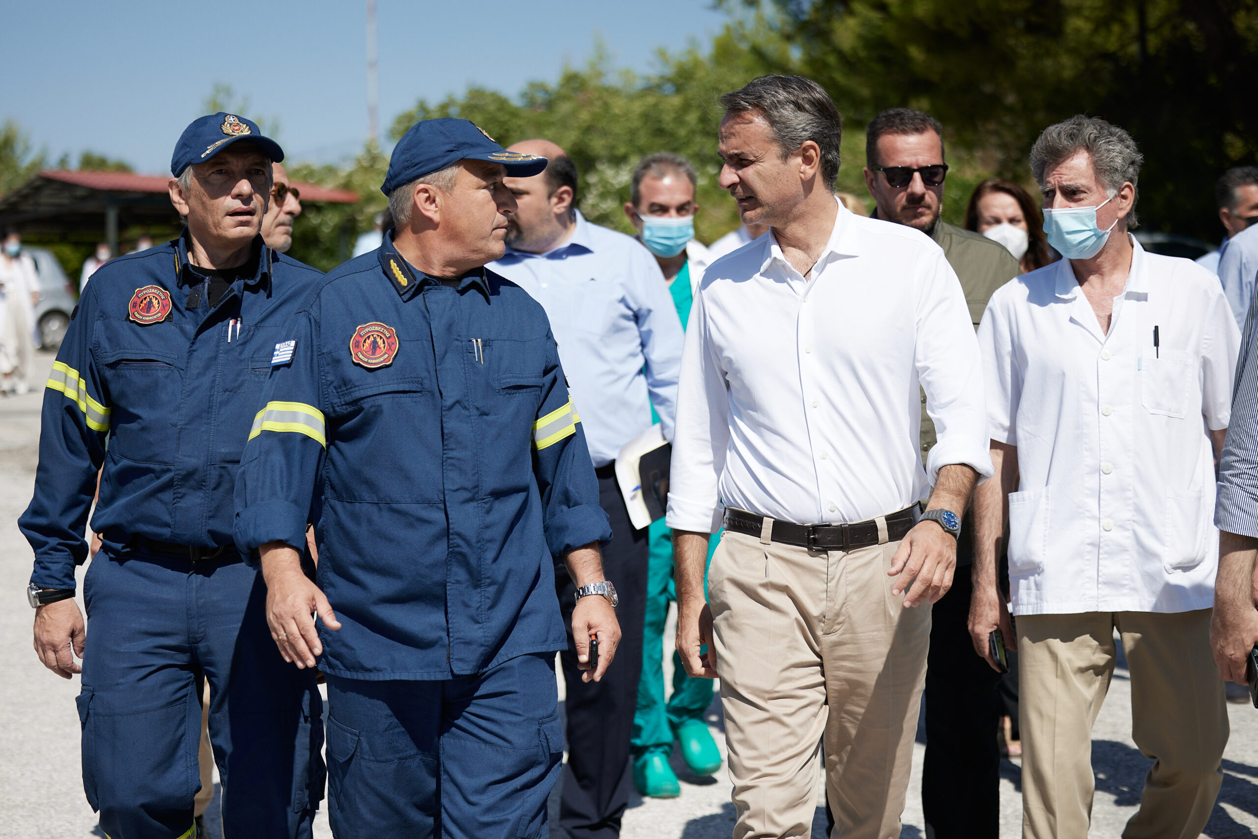 Μητσοτάκης από Πεντέλη: «Θετική εξέλιξη το επίπεδο της οργάνωσης και του συντονισμού των συναρμόδιων φορέων»