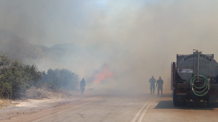 Δίστομο: Ελέγχεται η πορεία της φωτιάς