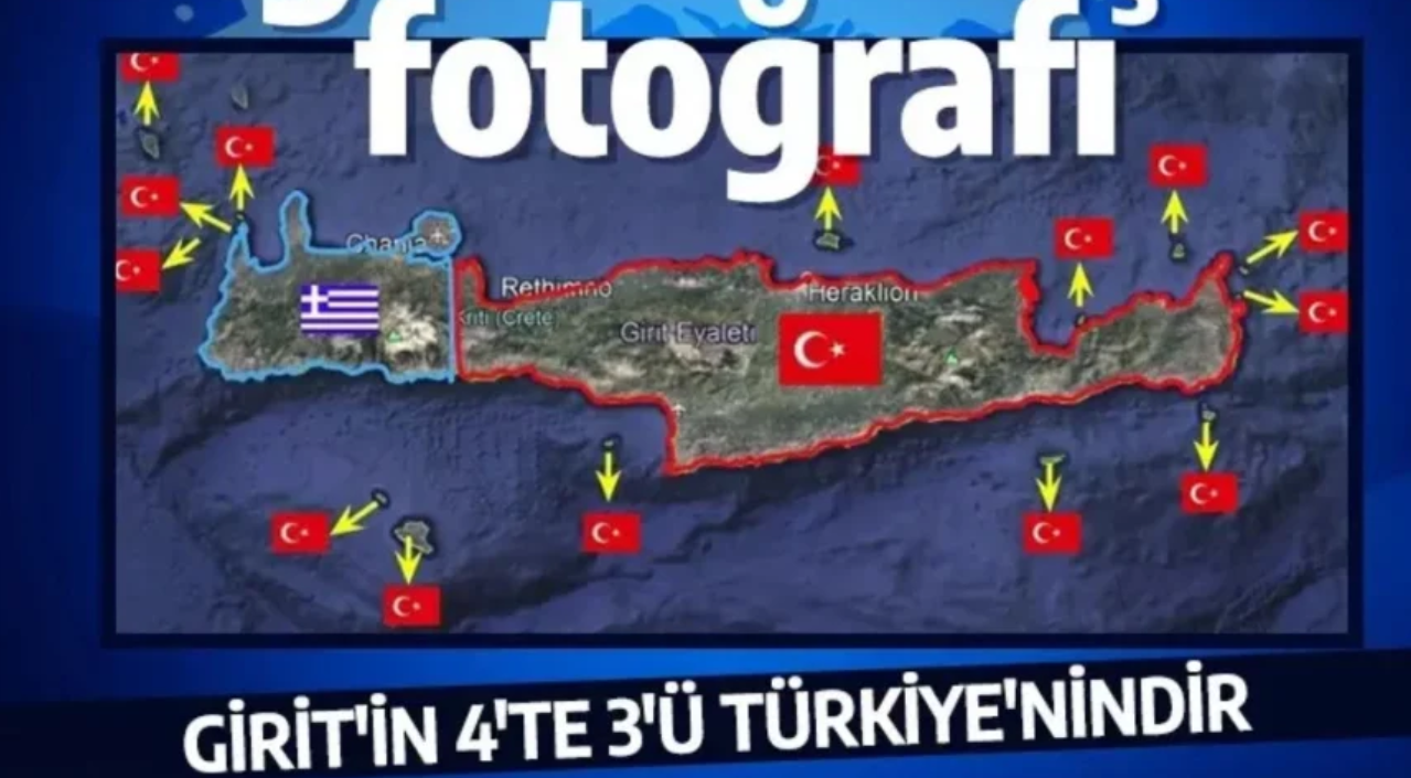 Απίθανη πρόκληση: Τουρκικό δίκτυο «διεκδικεί» τα τρία τέταρτα της Κρήτης