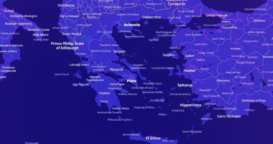 Διαδραστικός χάρτης αποκαλύπτει ποιος είναι ο πιο διάσημος άνθρωπος που γεννήθηκε στην περιοχή σου (vid)
