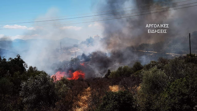 Φωτιά ξέσπασε στα Πυργιώτικα Αργολίδας