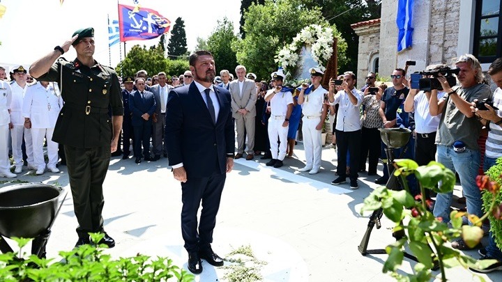 Ο Ν. Χαρδαλιάς στις εκδηλώσεις της 198ης επετείου της Ναυμαχίας της Μυκάλης, στο Πυθαγόρειο Σάμου