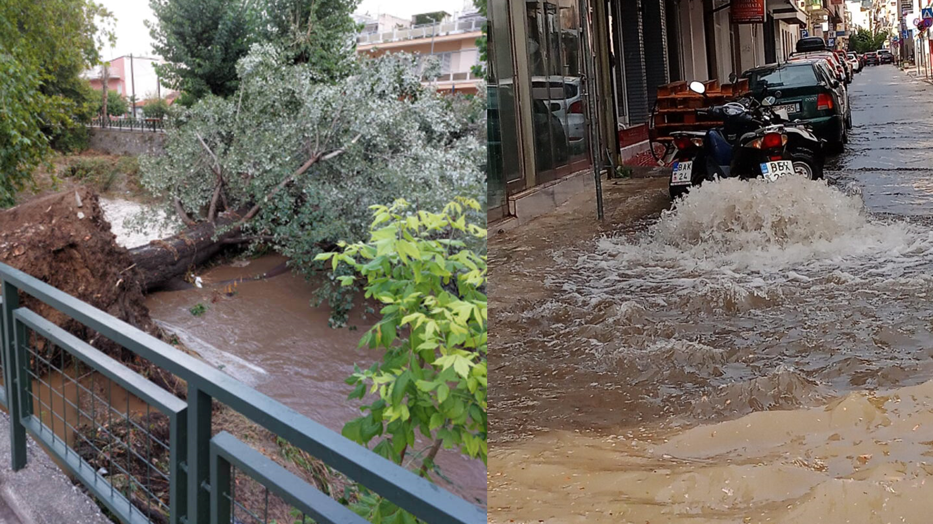 Βόλος: Άνοιξαν οι ουρανοί και πλημμύρισαν οι δρόμοι – Τεράστια τα προβλήματα