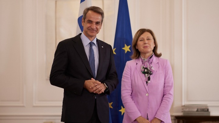 Συνάντηση Κυρ. Μητσοτάκη με την αντιπρόεδρο της Ευρωπαϊκής Επιτροπής Βιέρα Γιούροβα