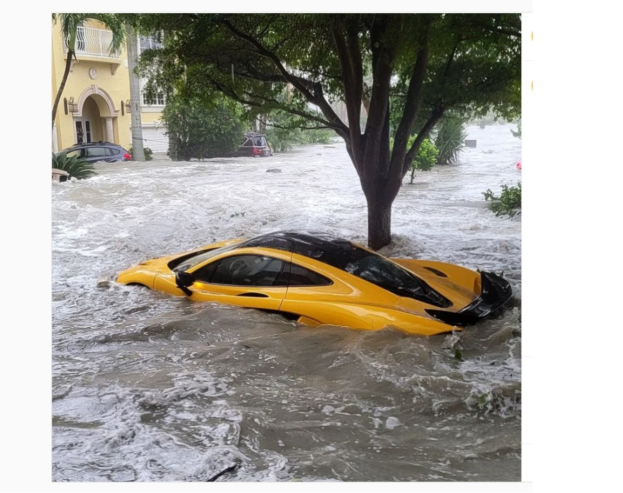 McLaren 1 εκατ. δολαρίων παρασύρθηκε από τον τυφώνα Ίαν (vid)