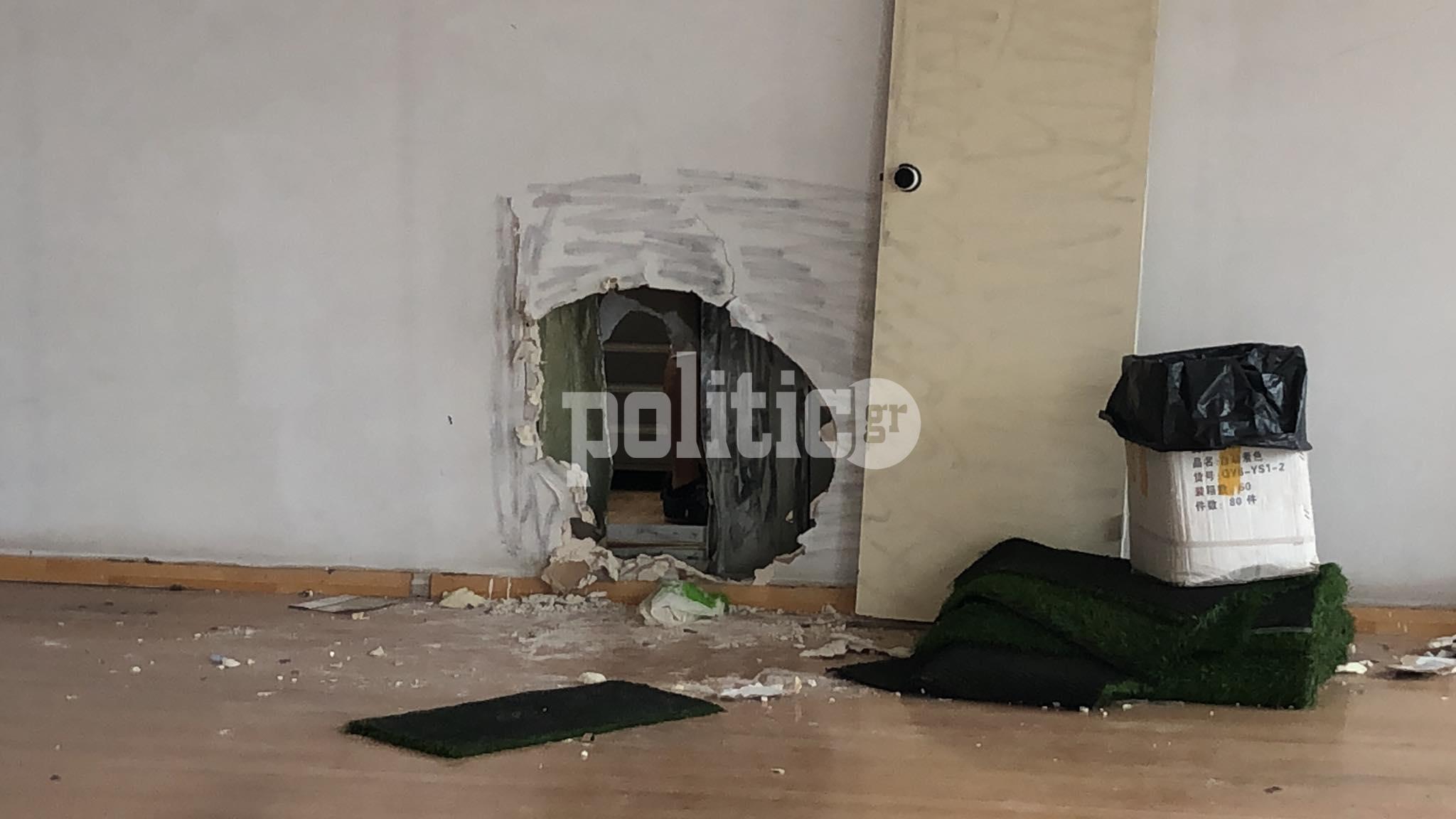 Θεσσαλονίκη: Ληστεία σε κατάστημα τυχερών παιχνιδιών – Άνοιξε τρύπα και άρπαξε το χρηματοκιβώτιο και λαχνούς (pics & vids)
