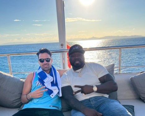 Κωνσταντίνος Αργυρός και 50 Cent σε γιοτ λίγο πριν την συναυλία τους στο ΟΑΚΑ