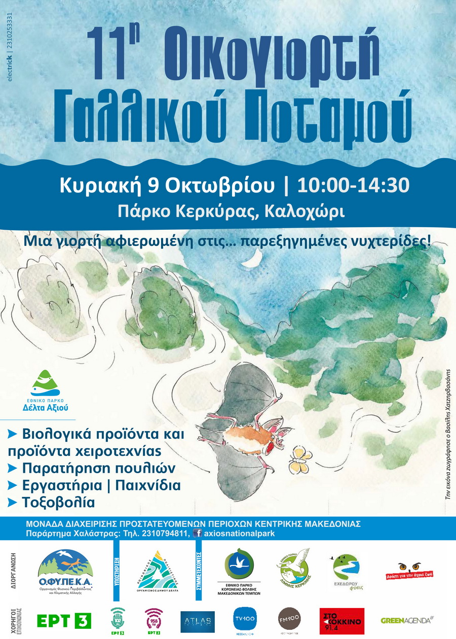 Θεσσαλονίκη: Αφιερωμένη στις παρεξηγημένες… νυχτερίδες η 11η Οικογιορτή Γαλλικού Ποταμού