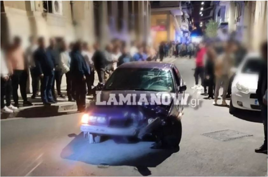 Λαμία: Τρόμος στο κέντρο της πόλης από ακυβέρνητo αυτοκίνητο (vid)