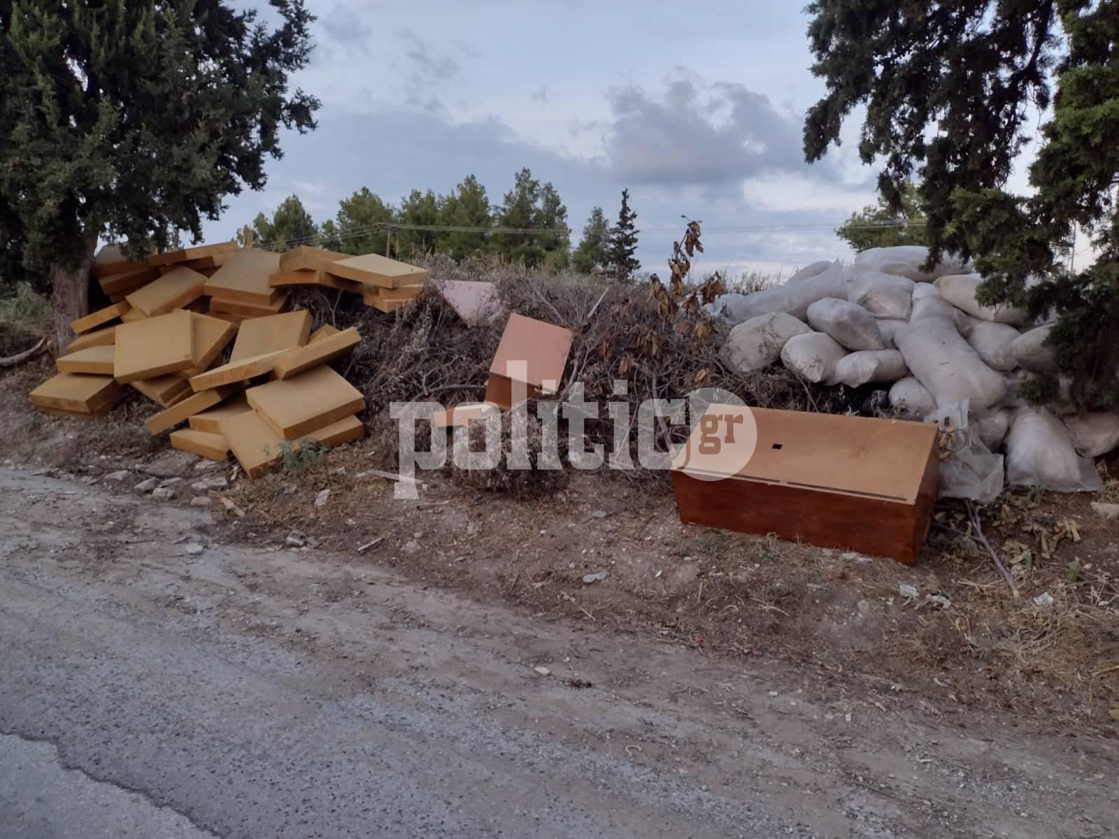Θεσσαλονίκη: Ασυνείδητος πέταξε μπάζα σε παράδρομο της Μουδανιών