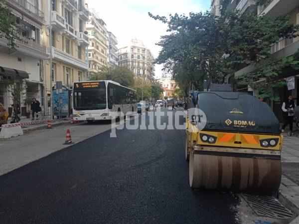 Θεσσαλονίκη: Εργασίες ασφαλτόστρωσης στην Παύλου Μελά - Πόσο θα διαρκέσουν (pics&vid)