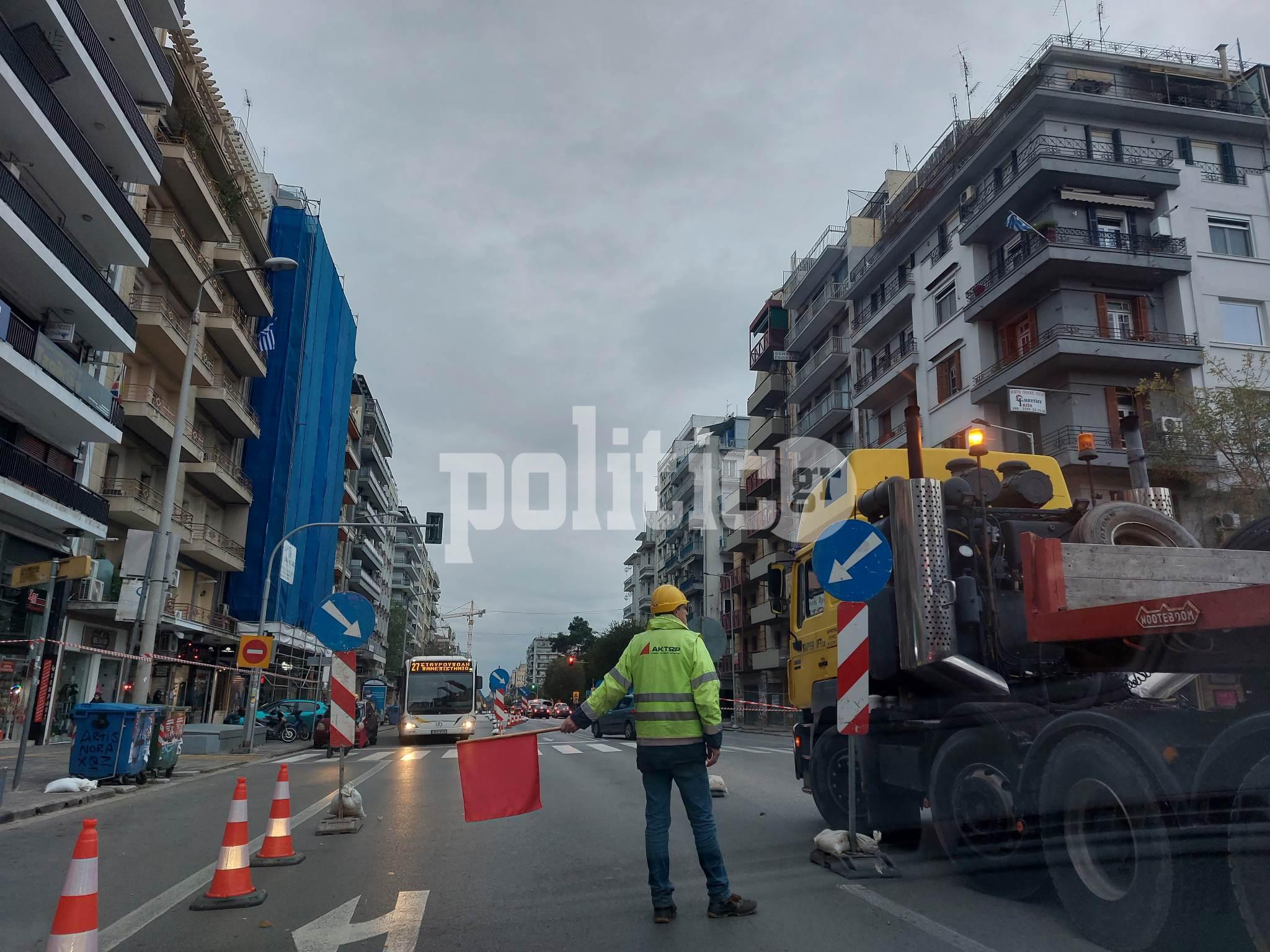 Θεσσαλονίκη: Μετ’ εμποδίων η διέλευση από την Εγνατία λόγω μεταφοράς αρχαιοτήτων (pic)
