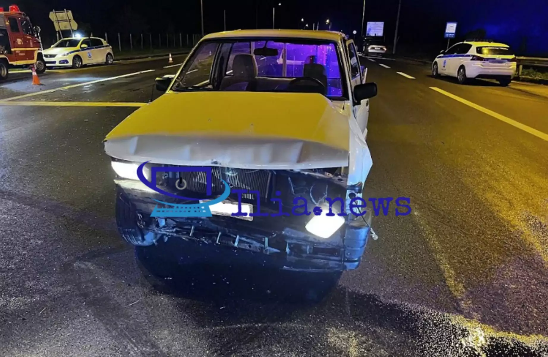 Ηλεία: Μετωπική σύγκρουση ΙΧ με φορτηγάκι – Ένας σοβαρά τραυματίας (pics)