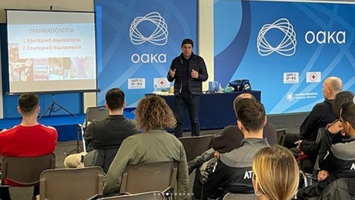 Στο σεμινάριο για «Πρώτες Βοήθειες και Διάσωση στον Αθλητισμό» ο Λ. Αυγενάκης