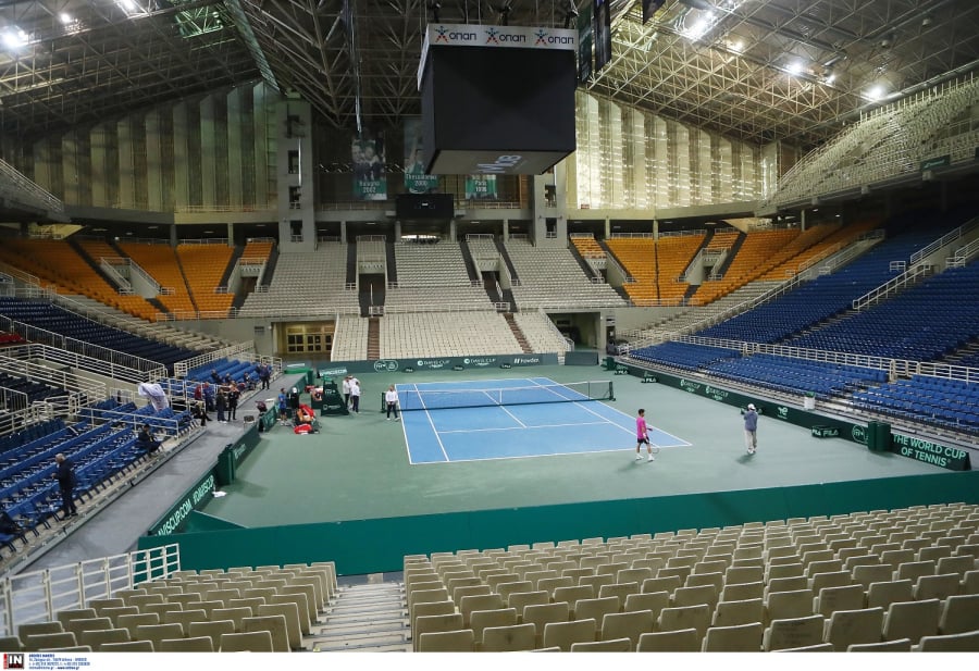 Davis Cup: Το πρόγραμμα των αναμετρήσεων Ελλάδας με Εκουαδόρ στο κλειστό του ΟΑΚΑ