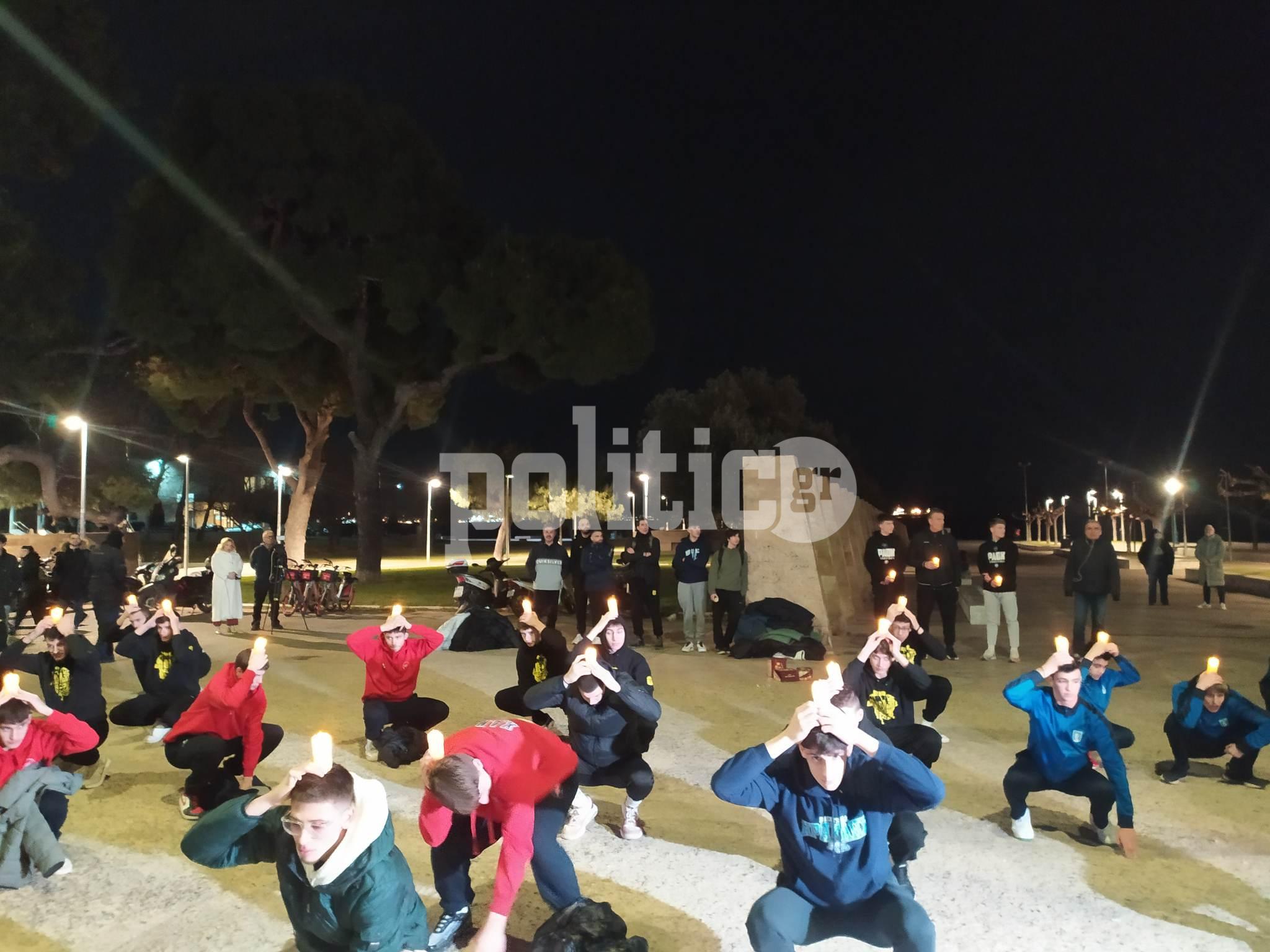 Θεσσαλονίκη: Αθλητές ακαδημιών σχημάτισαν το όνομα του Άλκη
