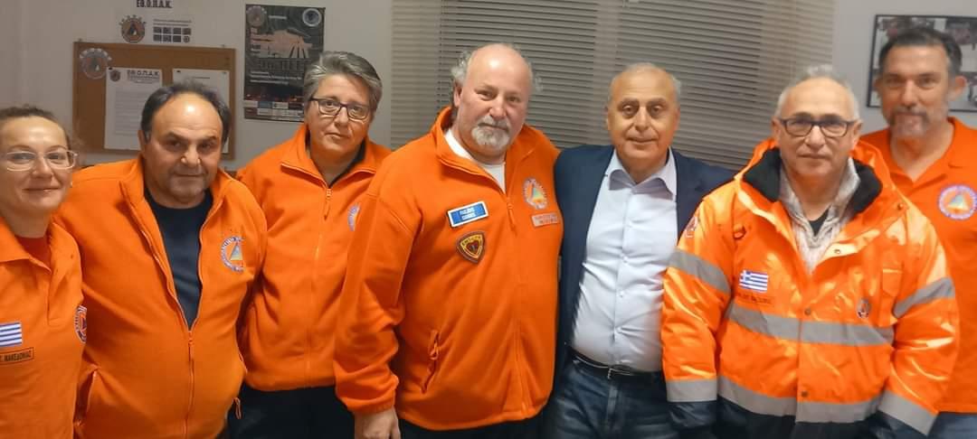 Περαία: Επίσκεψη Φεστερίδη στους εθελοντές Πολιτικής Προστασίας