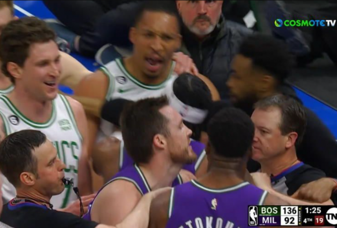 ΝΒΑ: Η βαριά ήττα έφερε εκνευρισμό στον Θανάση Αντετοκούνμπο – Κουτούλησε τον Γκρίφιν και αποβλήθηκε (BINTEO)