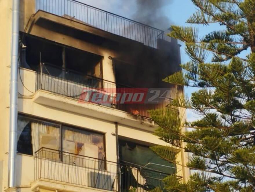 Πάτρα: Φωτιά σε πολυκατοικία – Εκκενώθηκε το κτίριο