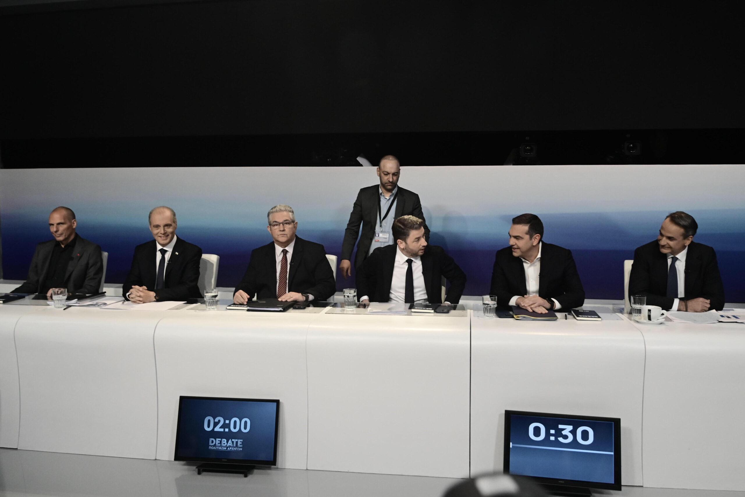 Ντιμπέιτ: Κυρ. Μητσοτάκης και Γ. Βαρουφάκης δεν αντάλλαξαν ούτε βλέμμα