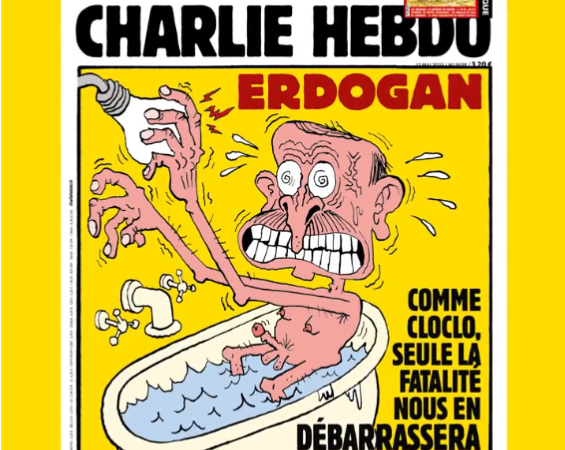 Πυρά του Charlie Hebdo στον Ερντογάν με μακάβρια καρικατούρα – «Μόνο η μοίρα μπορεί να μας απαλλάξει»