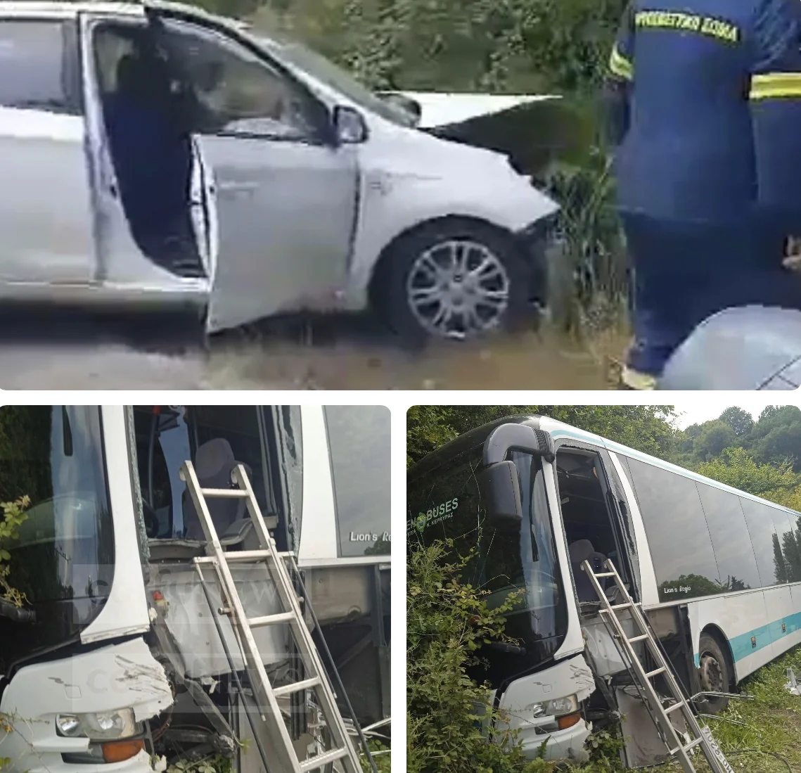 Κέρκυρα: Σύγκρουση λεωφορείου με αυτοκίνητο – Τουλάχιστον 4 τραυματίες