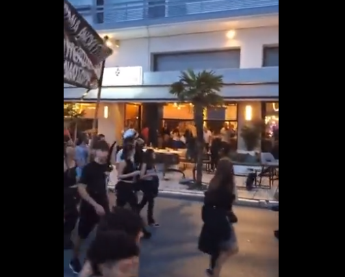 Θεσσαλονίκη: Αναρχικοί τα έσπασαν σε γνωστό καφέ στη Λεωφόρο Νίκης (BINTEO)