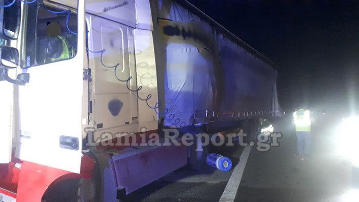 Φθιώτιδα: Τροχαίο με εμπλοκή νταλικών στην εθνική οδό (ΦΩΤΟ)