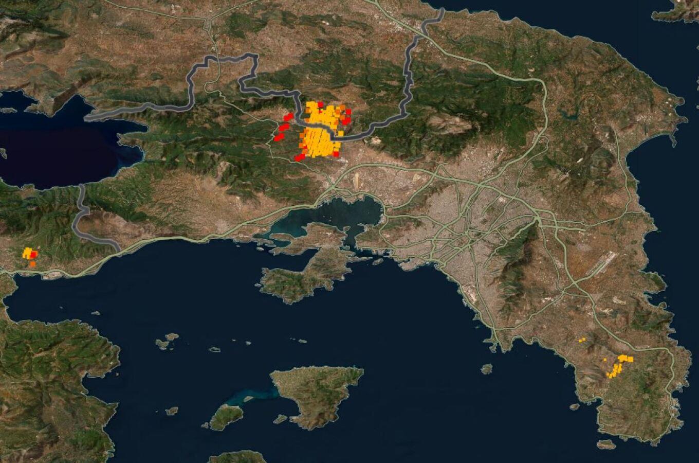 Πώς φαίνονται τα πύρινα μέτωπα από τον δορυφόρο της NASA