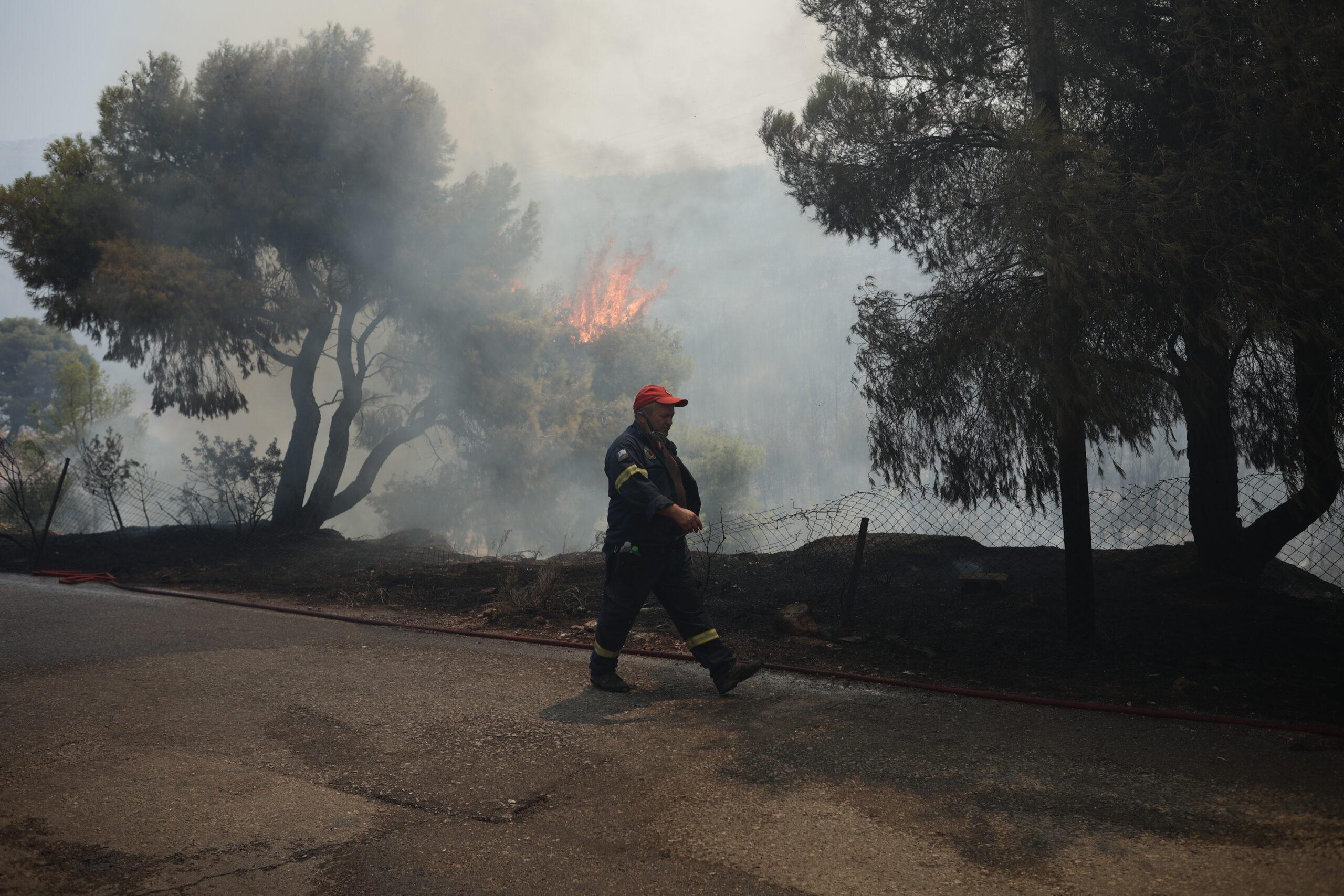 Φωτιά στη Μάνδρα: Νέο μήνυμα του 112 για εκκένωση του Αγίου Παντελεήμονα προς Ερυθρές