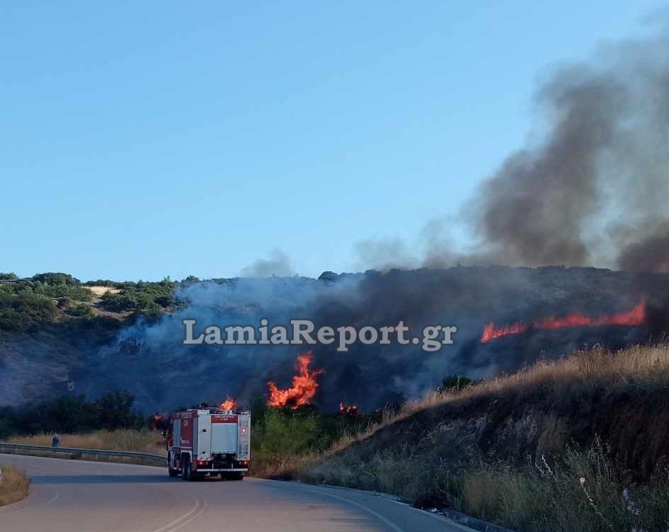Λαμία: Μεγάλη πυρκαγιά στο εκκλησάκι του Προφήτη Ηλία (ΒΙΝΤΕΟ)