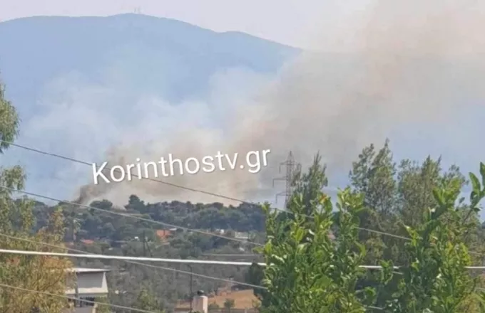 Υπό μερικό έλεγχο η φωτιά στο Λημέρι Κορινθίας