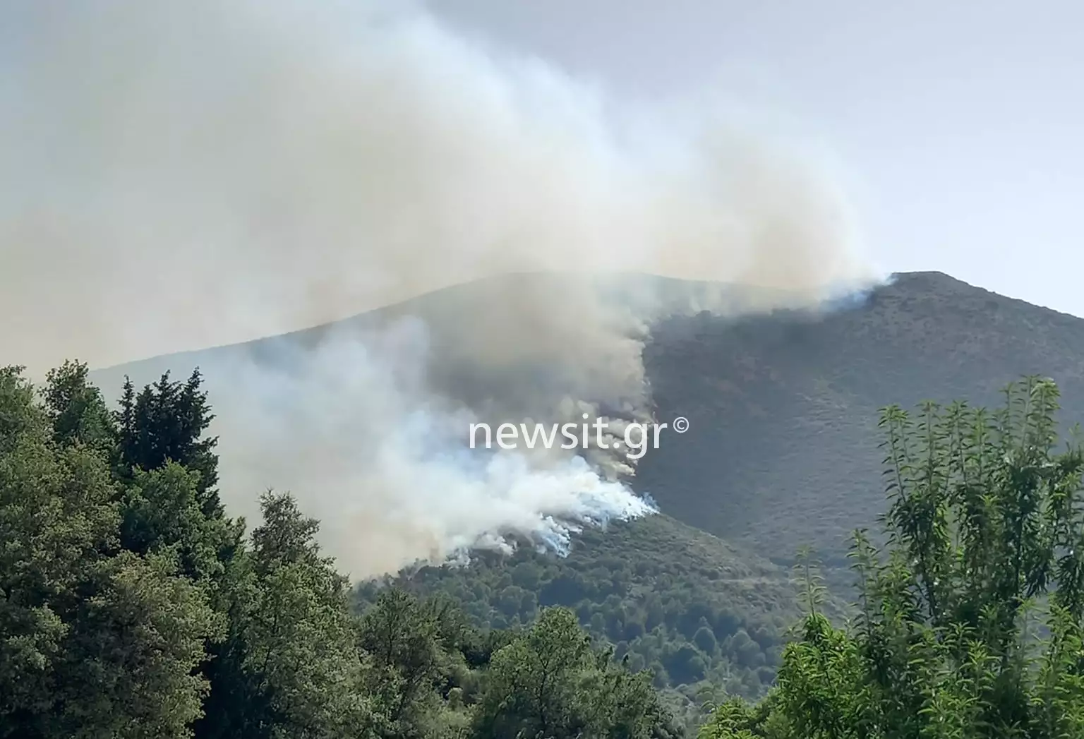 Κέρκυρα: Μάχη με τις φλόγες στην Παλιά Περίθεια