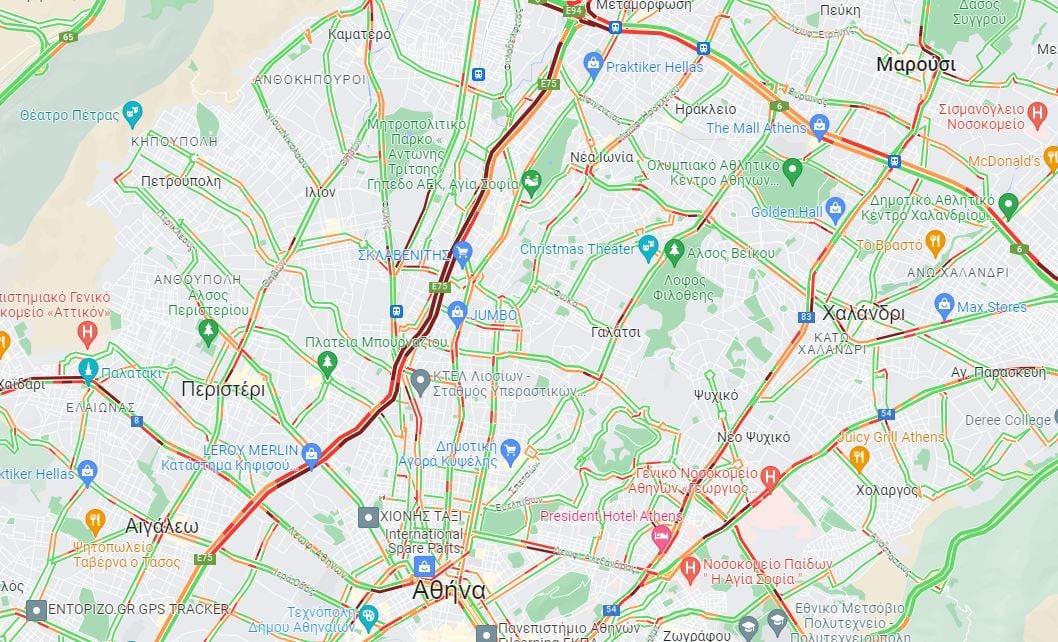 Αυξημένη κίνηση και συμφόρηση στις εξόδους της Αθήνας – Αυξημένο μποτιλιάρισμα και στην Αττική Οδό