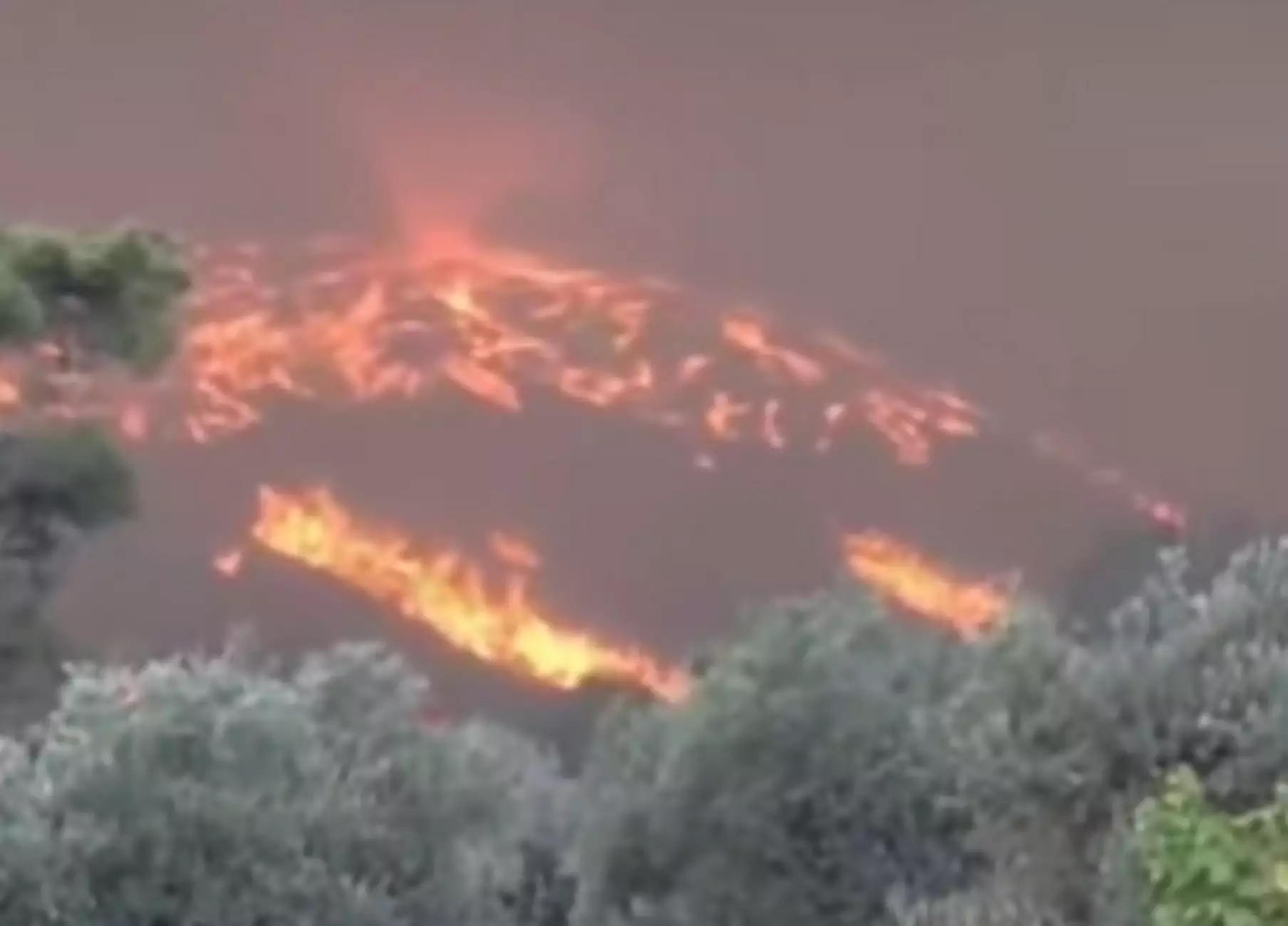 Φωτιά στη Ρόδο: Οι φλόγες δημιούργησαν πυροστρόβιλο! – Δείτε βίντεο