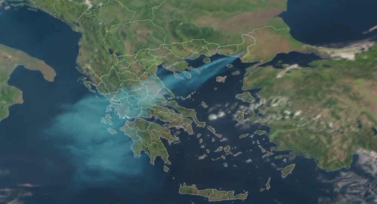 Φωτιές: Ο καπνός από την Αλεξανδρούπολη έφτασε μέχρι το Ιόνιο – Σοκαριστικό βίντεο