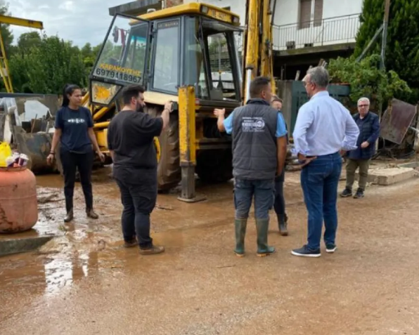 Στις πληγείσες περιοχές από την κακοκαιρία «Daniel» Σταϊκούρας και Ταχιάος