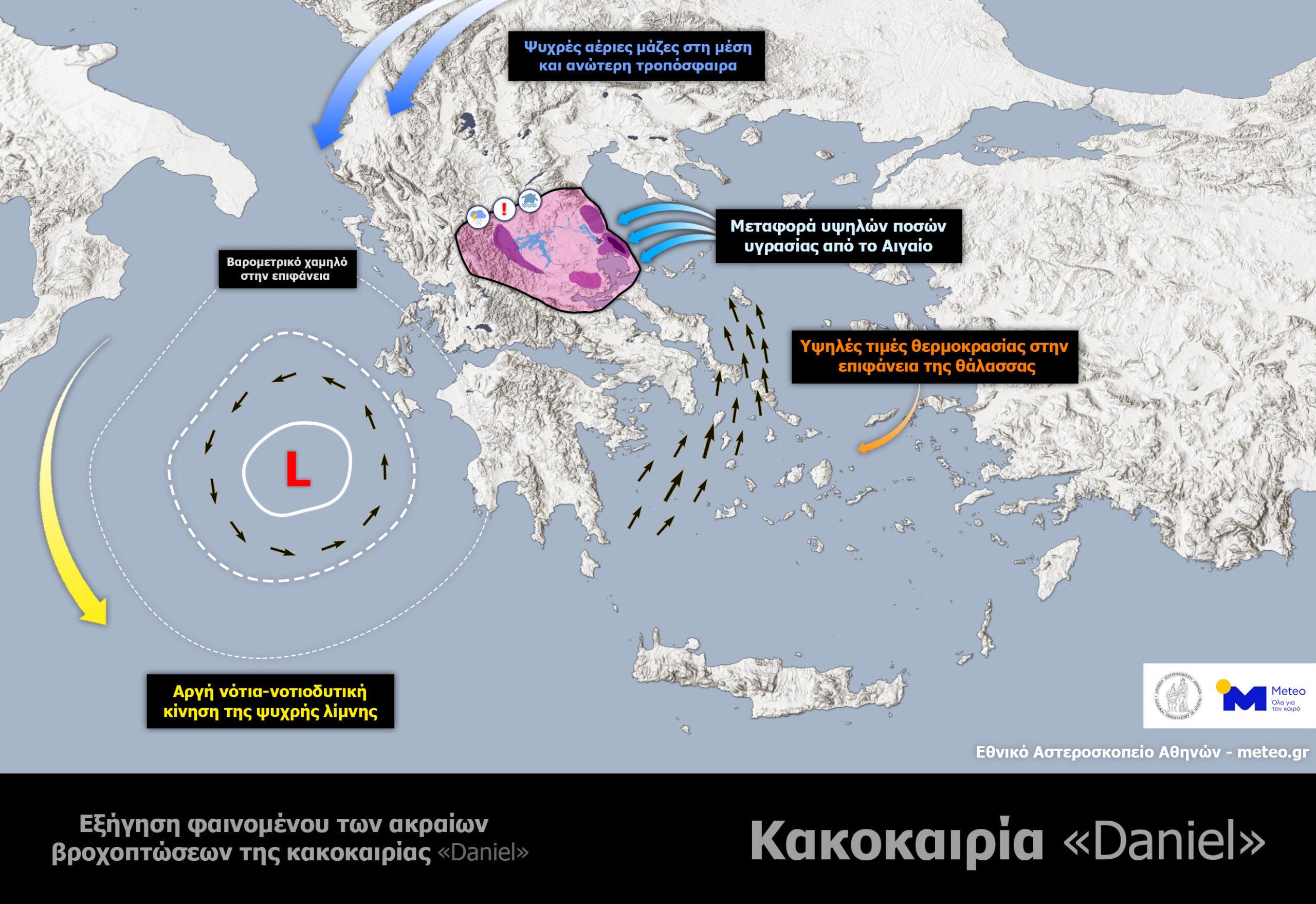 Κακοκαιρία Daniel: Πού οφείλονται οι ακραίες βροχοπτώσεις